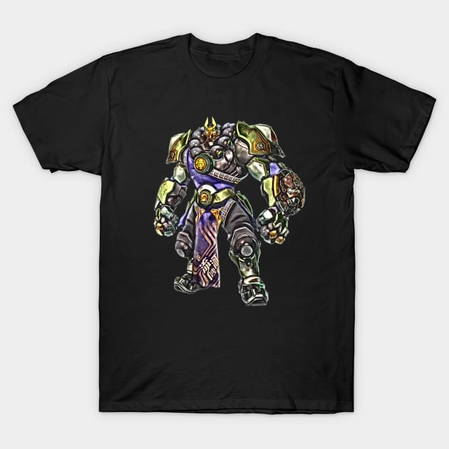 Overwatch Reinhardt Wujing Skin T-Shirt by Green_Shirts